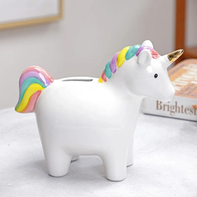 GRANDE TIRELIRE LICORNE ARC-EN-CIEL | AMANDINE